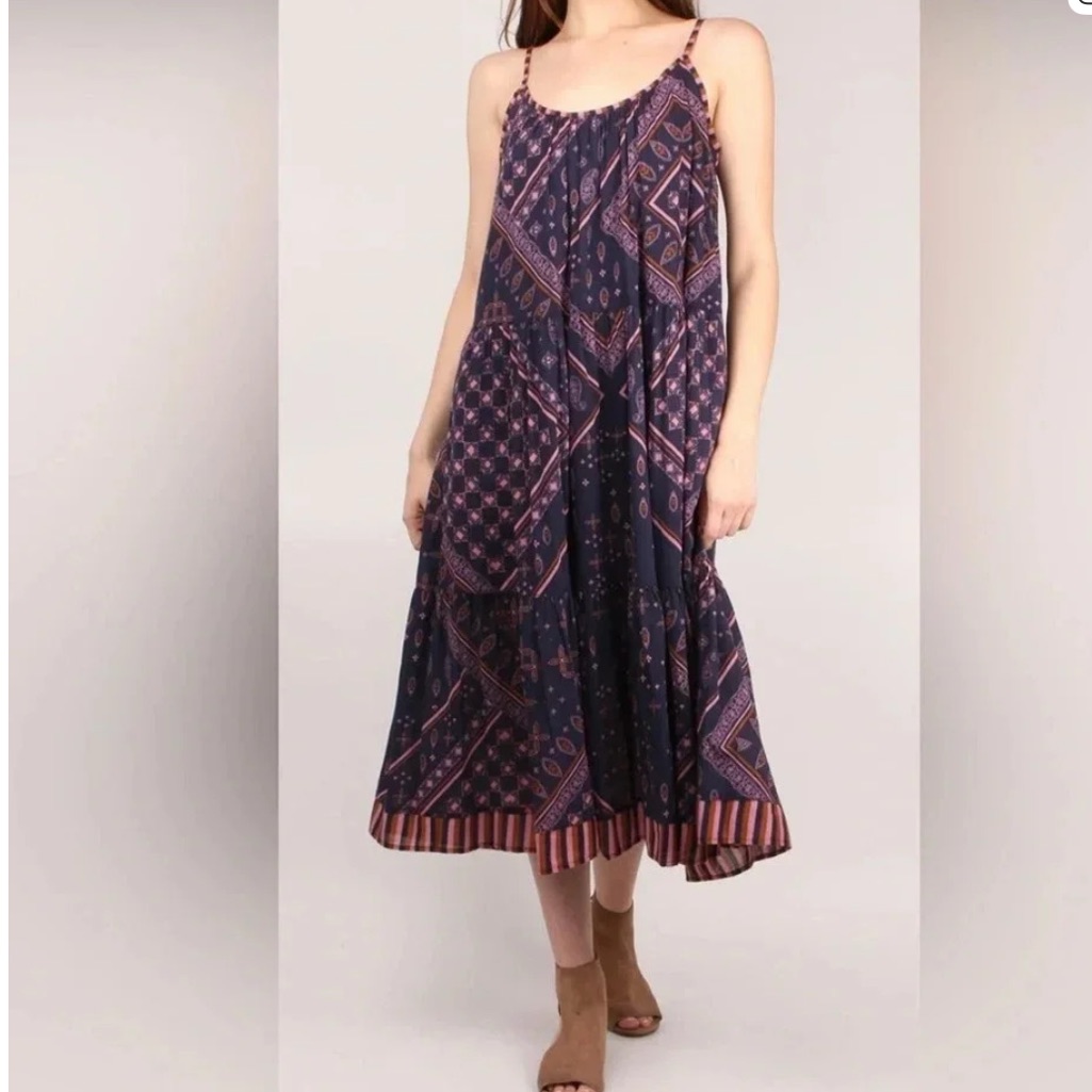 Xirena Tierney Dress With Pockets Cotton A-Line Oversized Midi Size Small